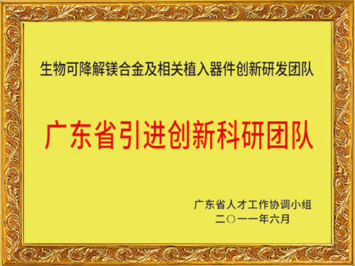宜安科技-廣東省引進(jìn)創(chuàng)新科研團(tuán)隊(duì)